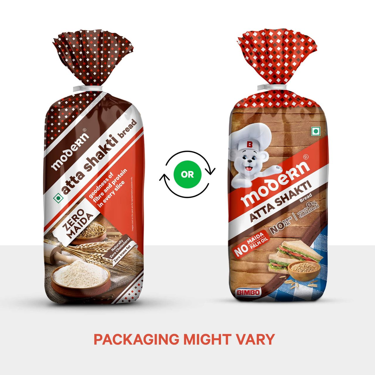 Modern Atta Shakti - Zero Maida Bread (No trans fat) 400 g Combo