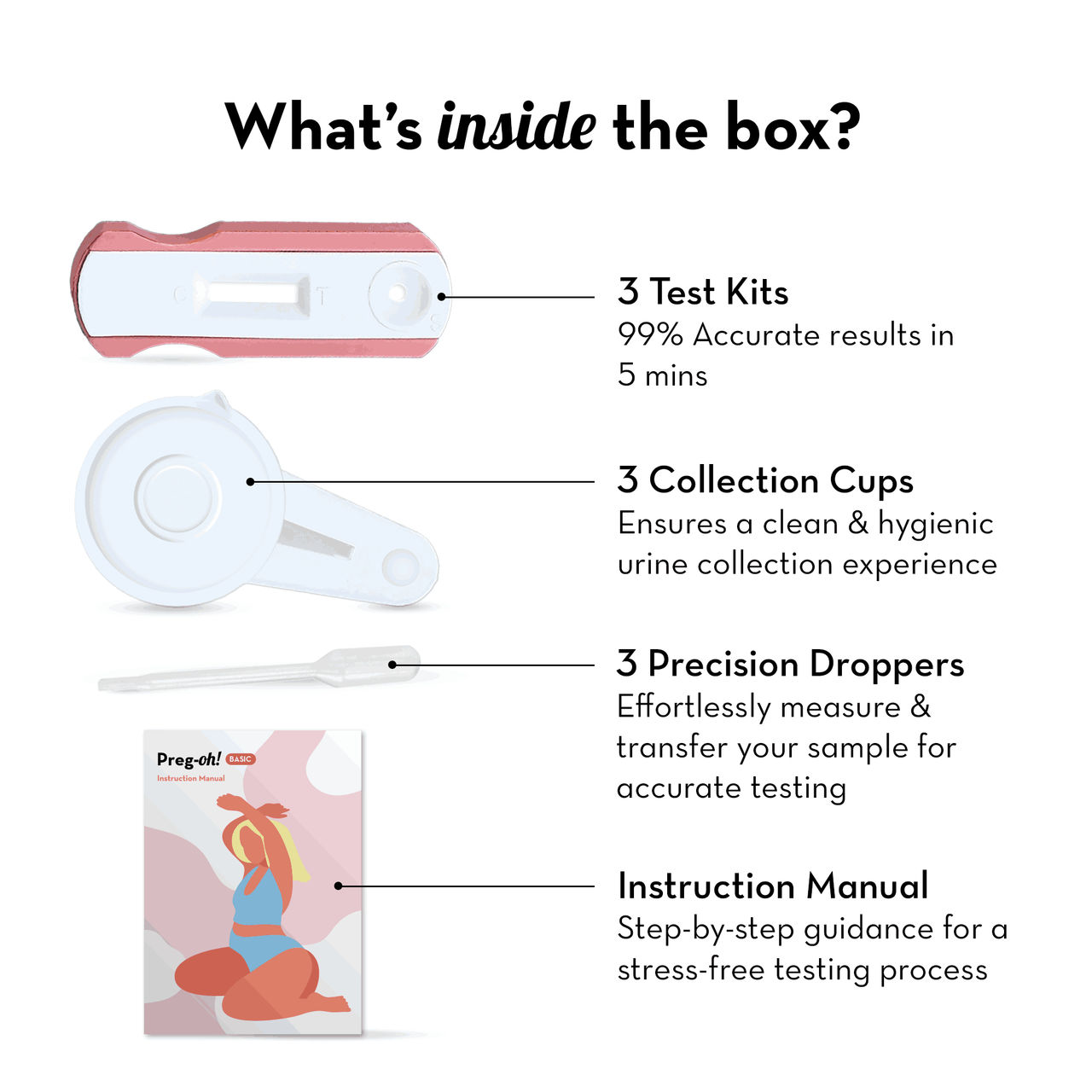 Plush Basic Pregnancy Test Kit Pack Of 3