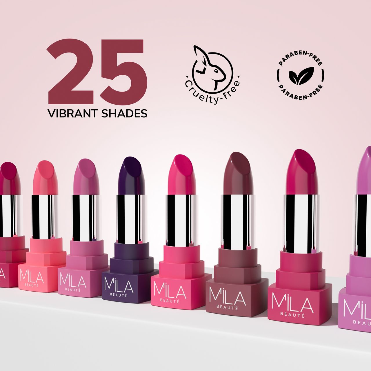 Mila Beaute Matte Lipstick Lightweight Highly Pigmented - Uncensored