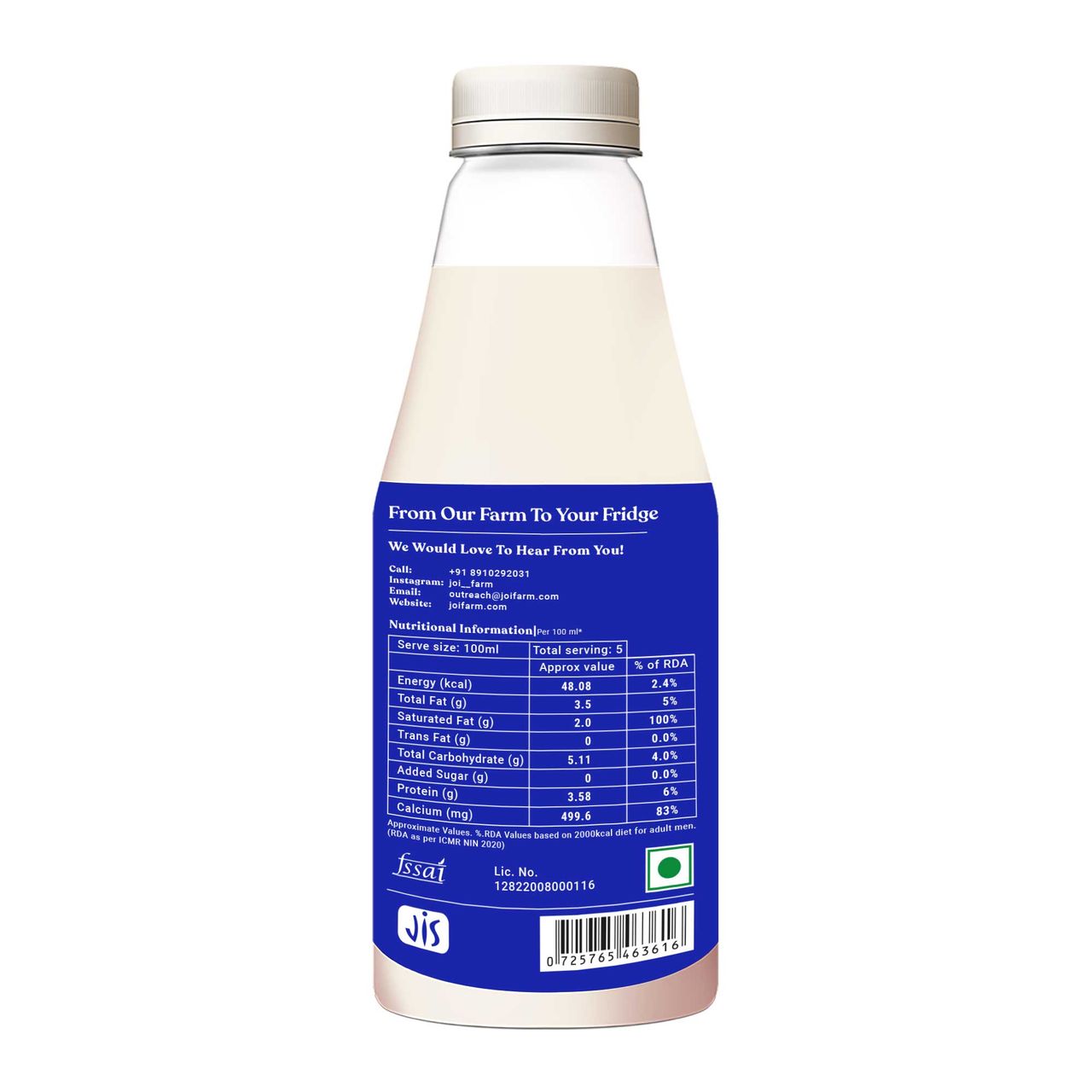 Joi Farm A2 Regular Milk 500 ml Combo