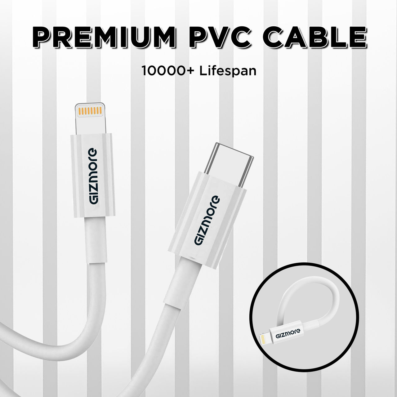 GIZMORE WCL156 27W Type-C to Lightning 3A Fast Charging Cable