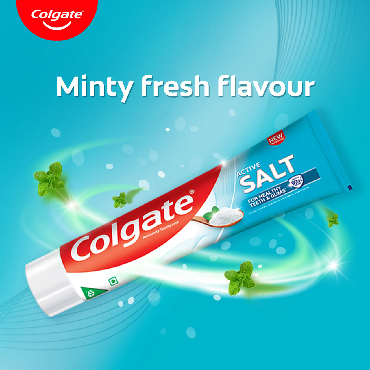 Colgate Active Salt Toothpaste, Germ Fighting Toothpaste for Healthy Gums and Teeth (Saver Pack)
