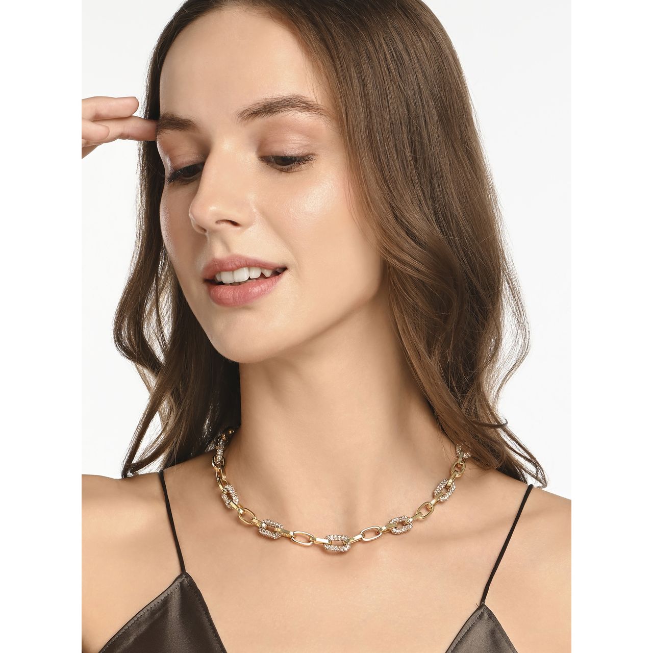 Accessorize London Women's Sparkle Links Chain - Gold
