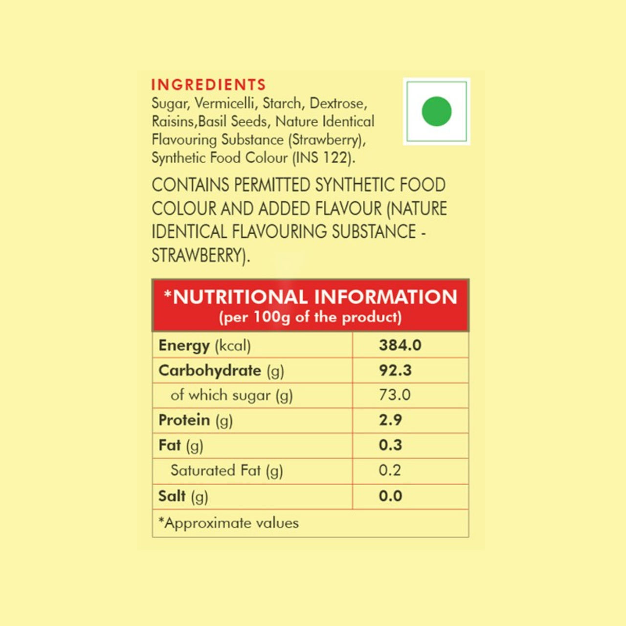 Weikfield Falooda Mix Strawberry Flavour Pouch