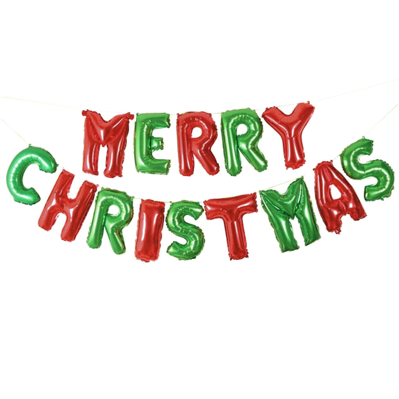 Merry Christmas Paper Banner- Red & Green Assorted