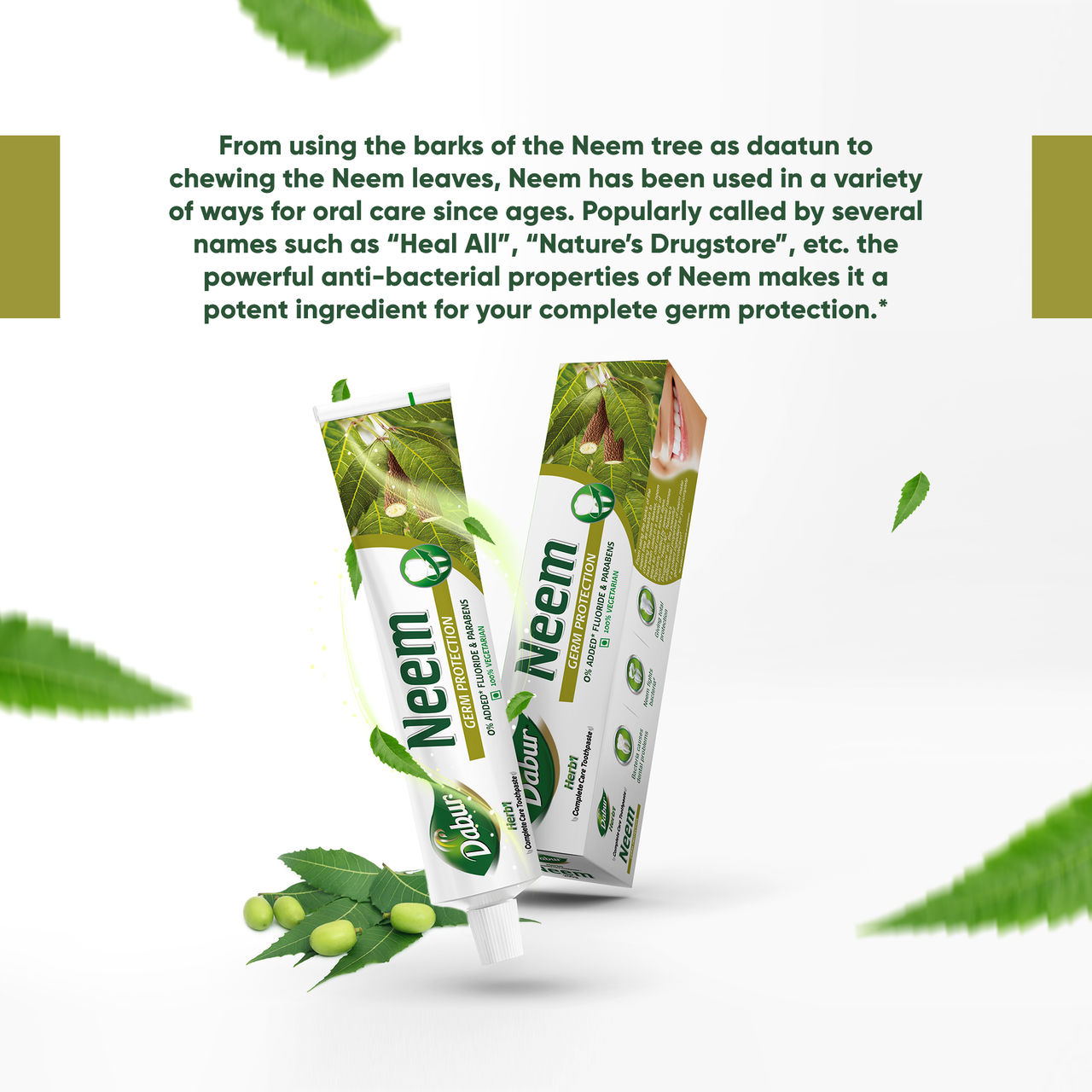 Dabur Herb'l Neem - Germ Protection Toothpaste 