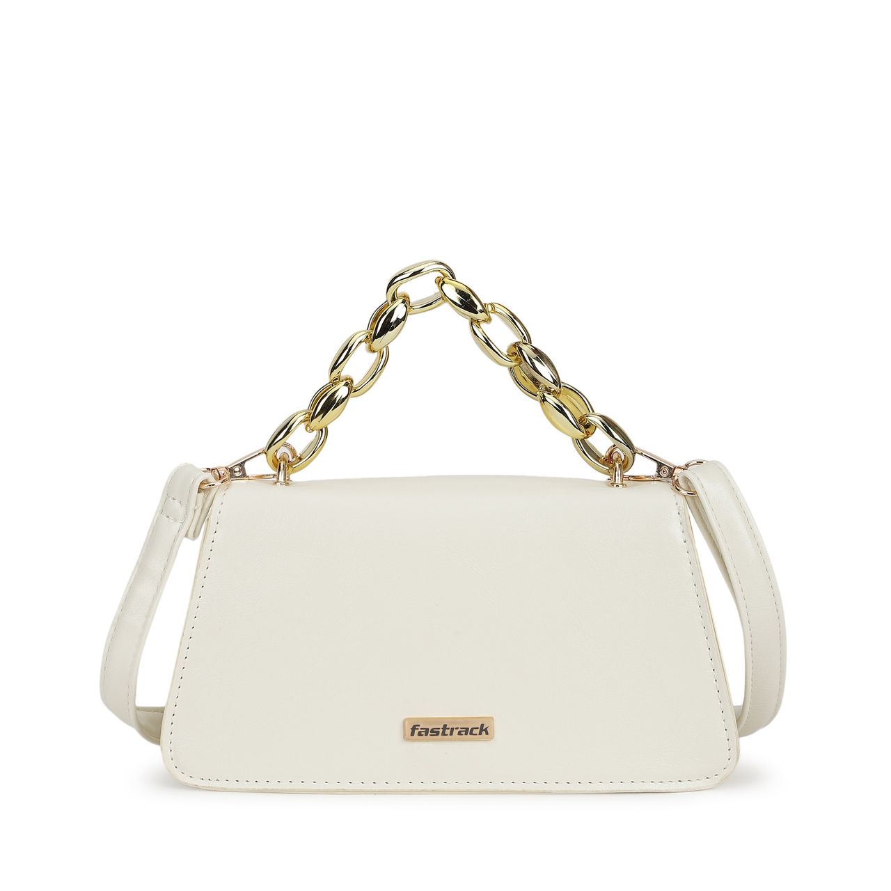 Fastrack Women's Croc Textured Sling Bag | White