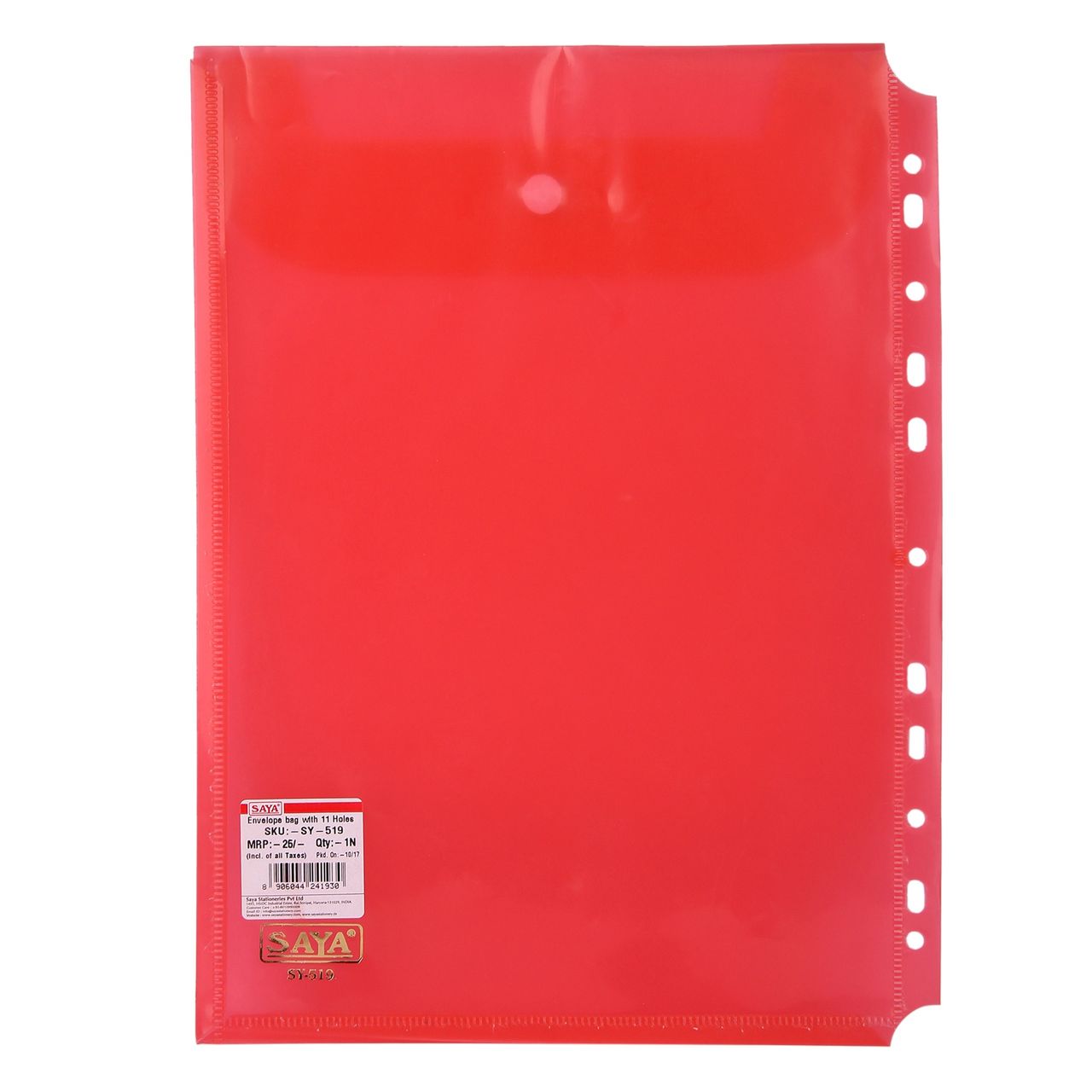 Saya Assorted Punched Document Wallet | Vertical