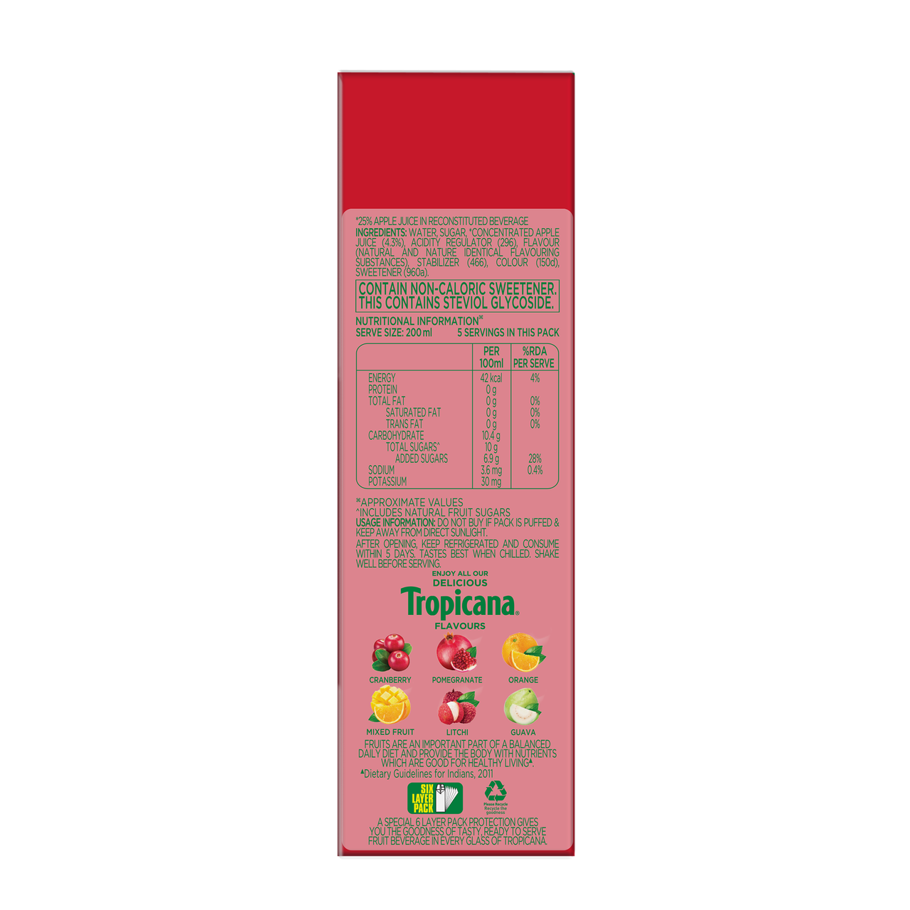 Tropicana Apple Delight Fruit Juice 1 lt 1 l Combo