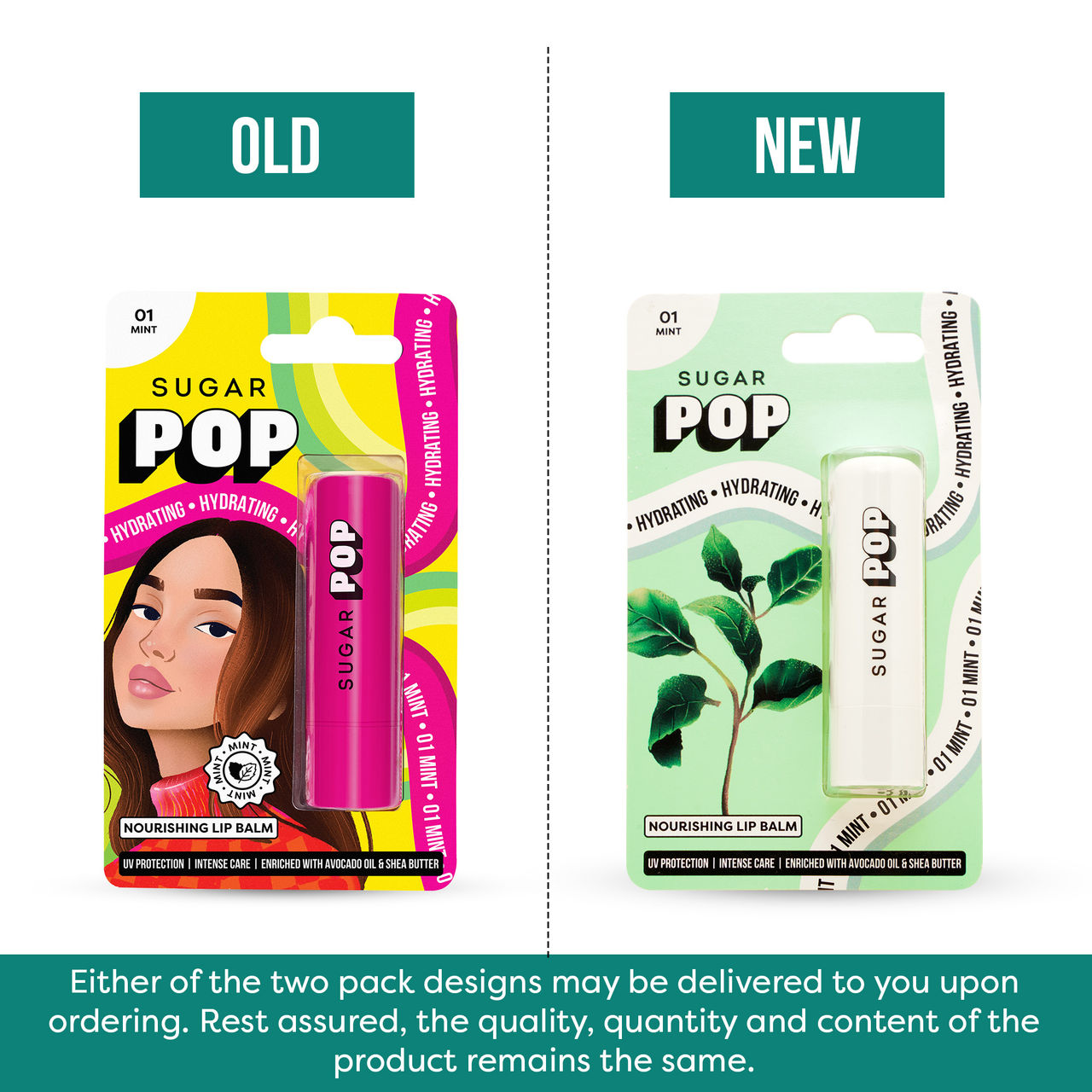 SUGAR POP Nourishing UV Protection Hydrating Lip Balm 01 Mint
