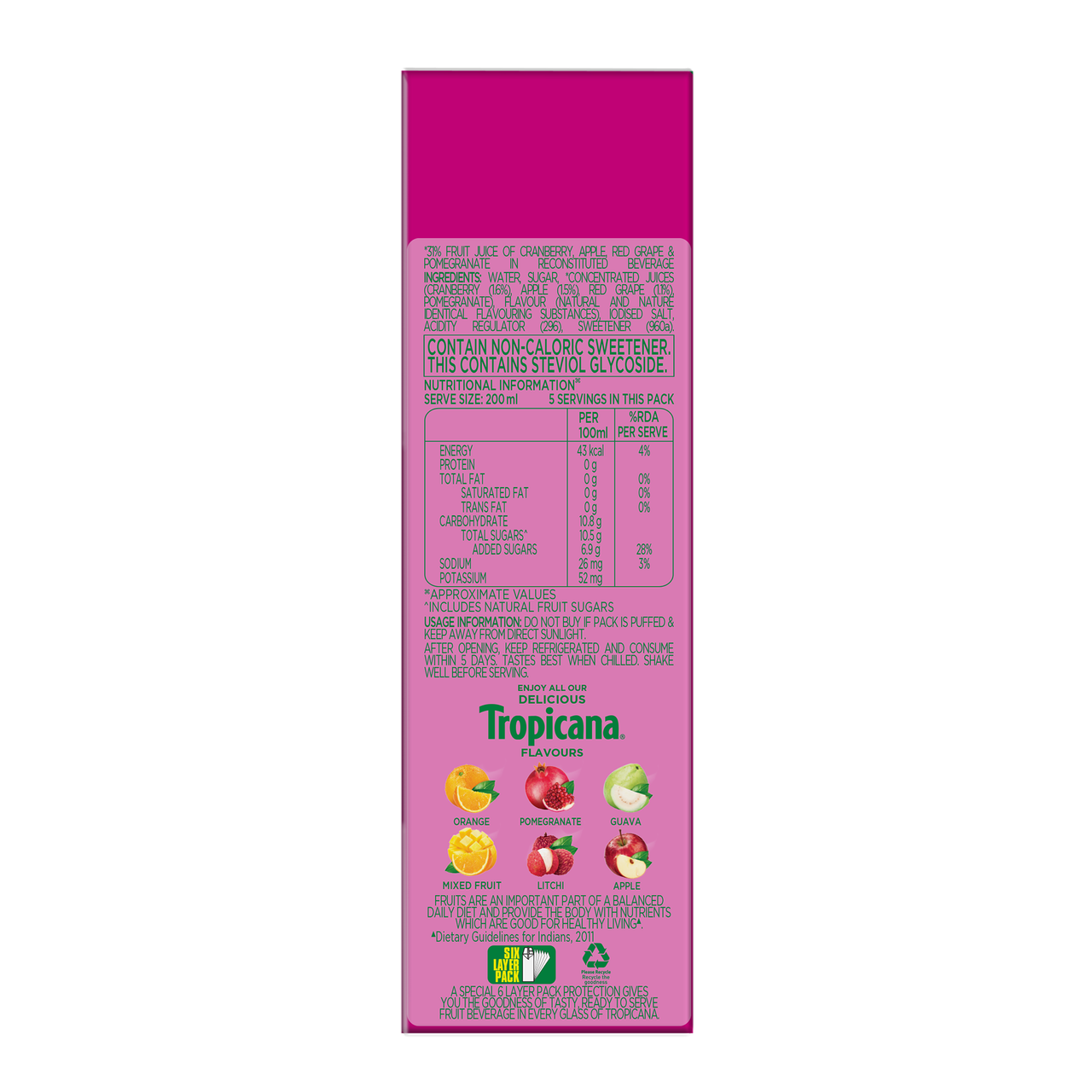 Tropicana Delight Cranberry Fruit Juice