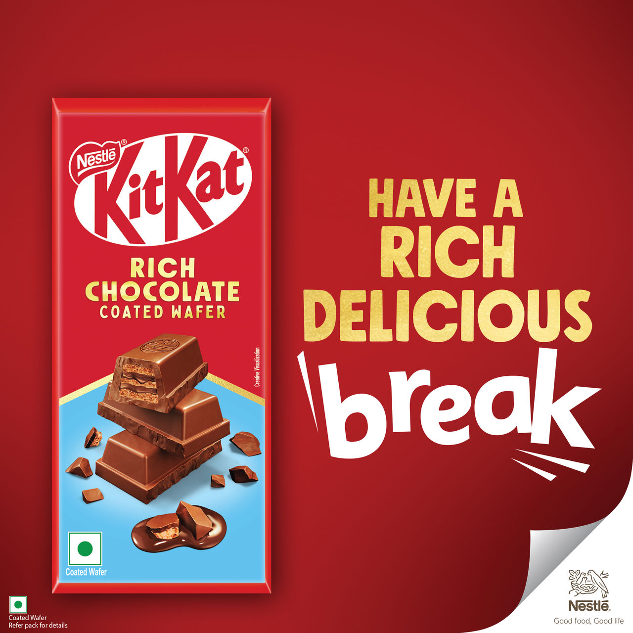 Nestle Kitkat Rich Chocolate Coated Wafer