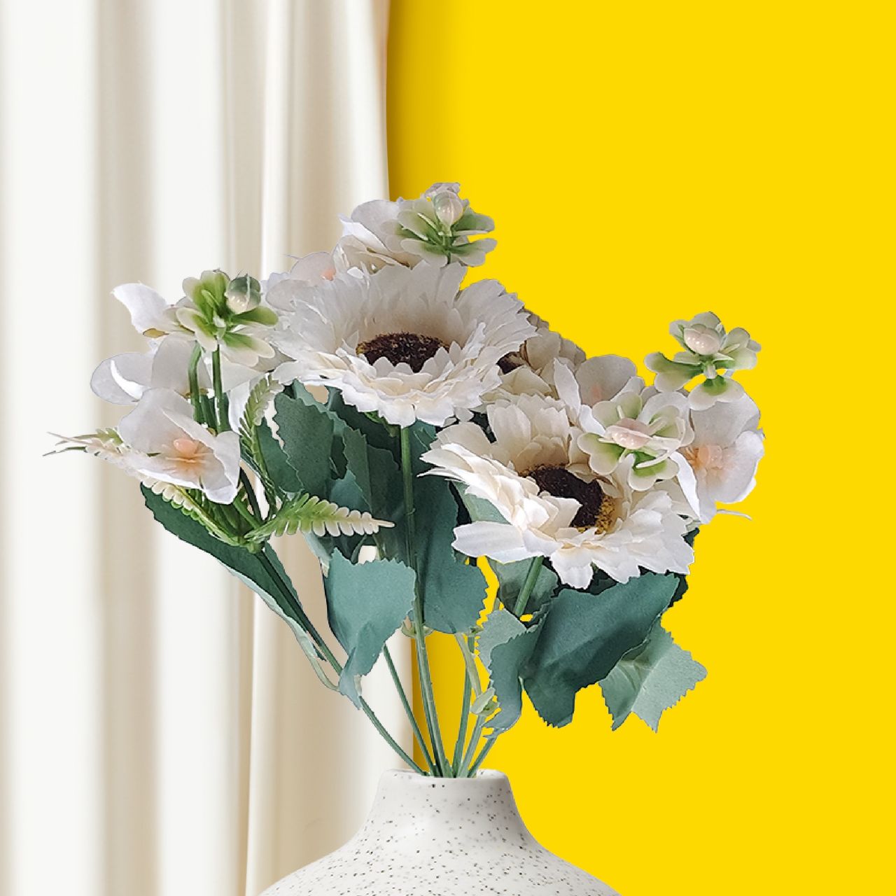 10club Artificial Gerberas And Fern Flowers