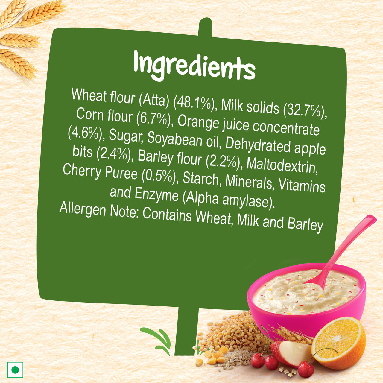 Nestle CERELAC Multigrain & Fruits Baby Food Cereal (Source of Iron & Protein, 12 -24 Months)