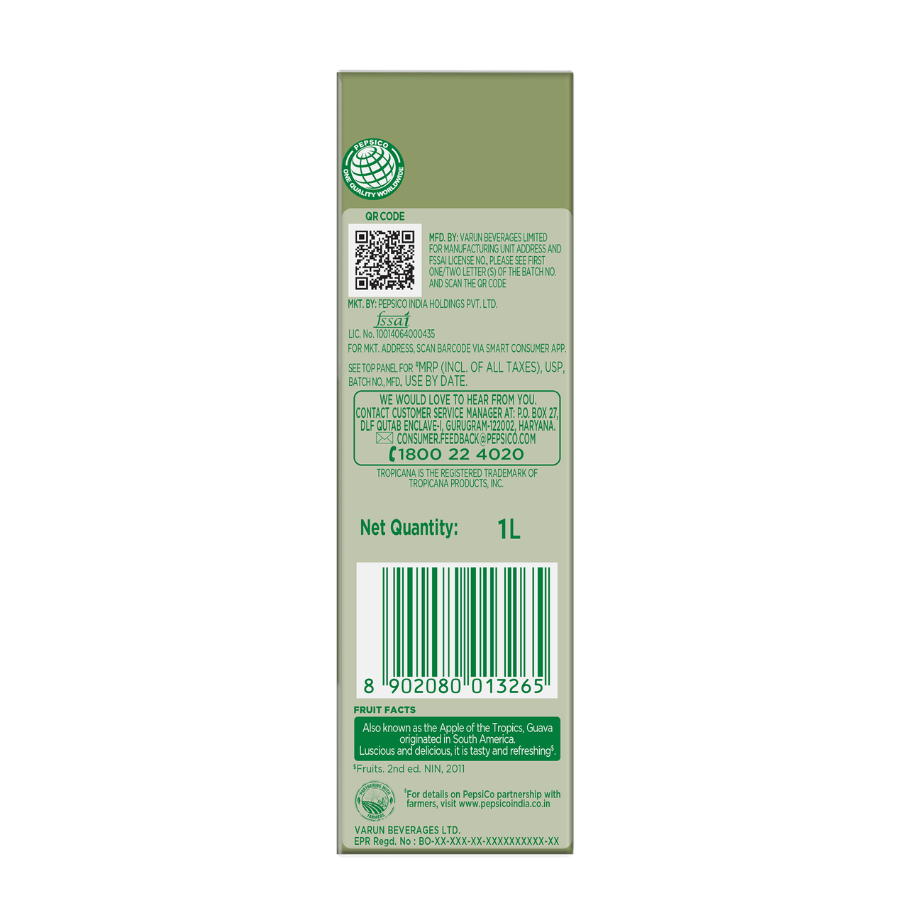 Tropicana Guava Delight Juice Tetrapack 1 l Combo