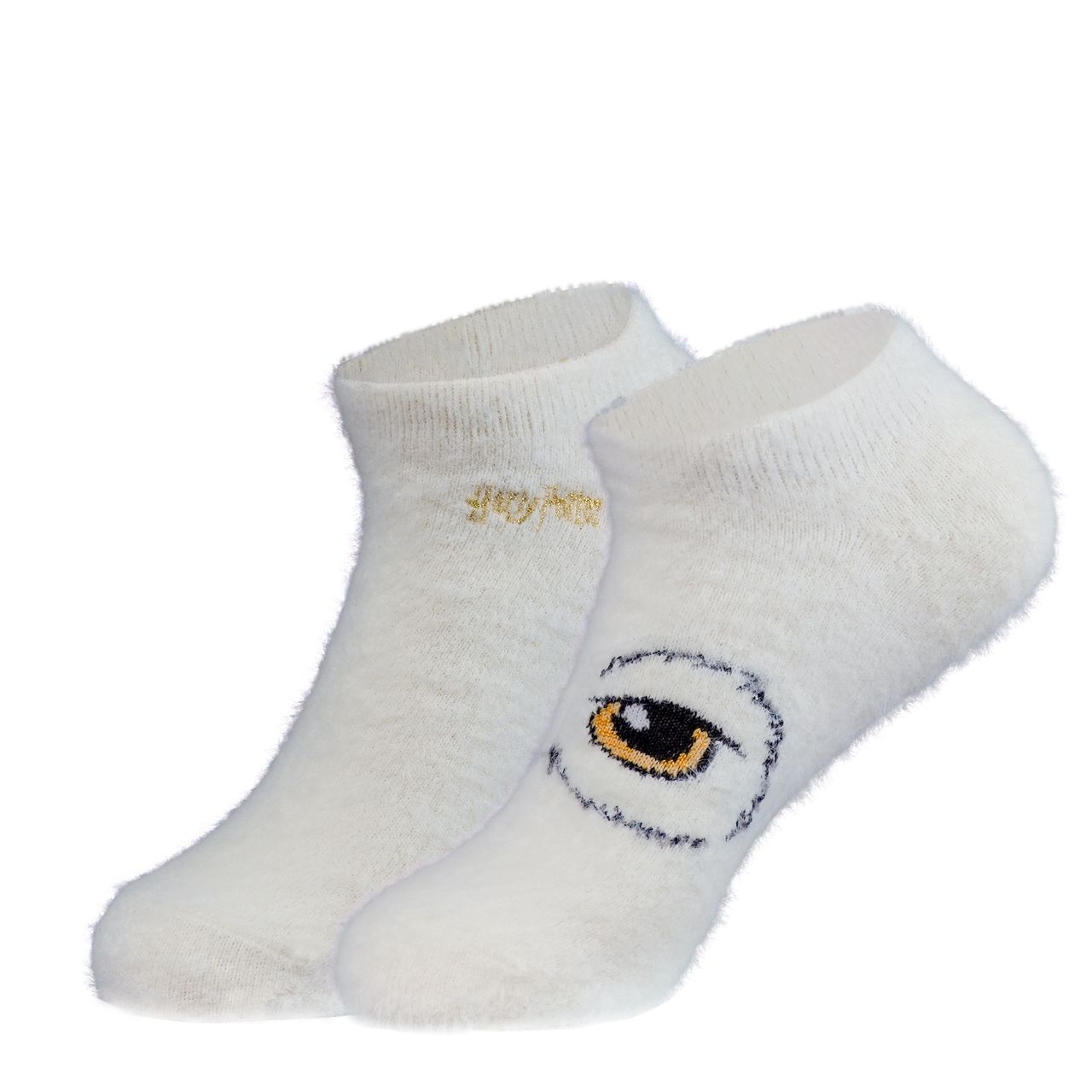 Balenzia Women's Patterned Cotton Socks | Black and White - One Size