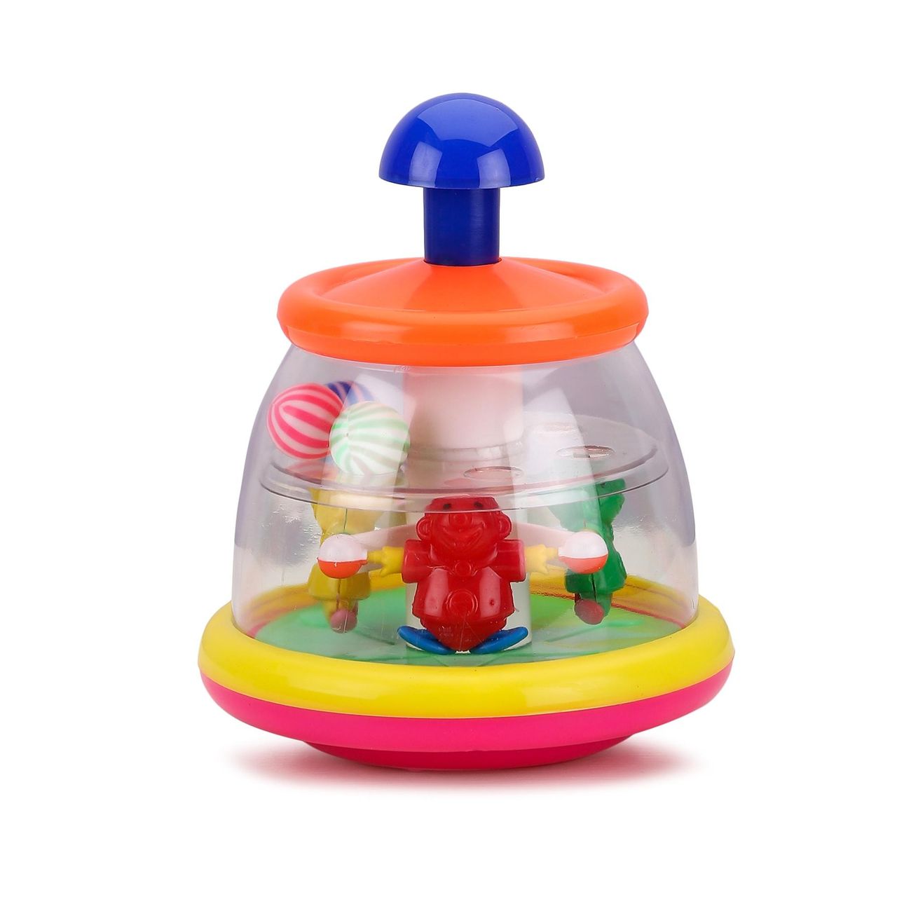 Push N Spin Joker Toy For Children - Assorted