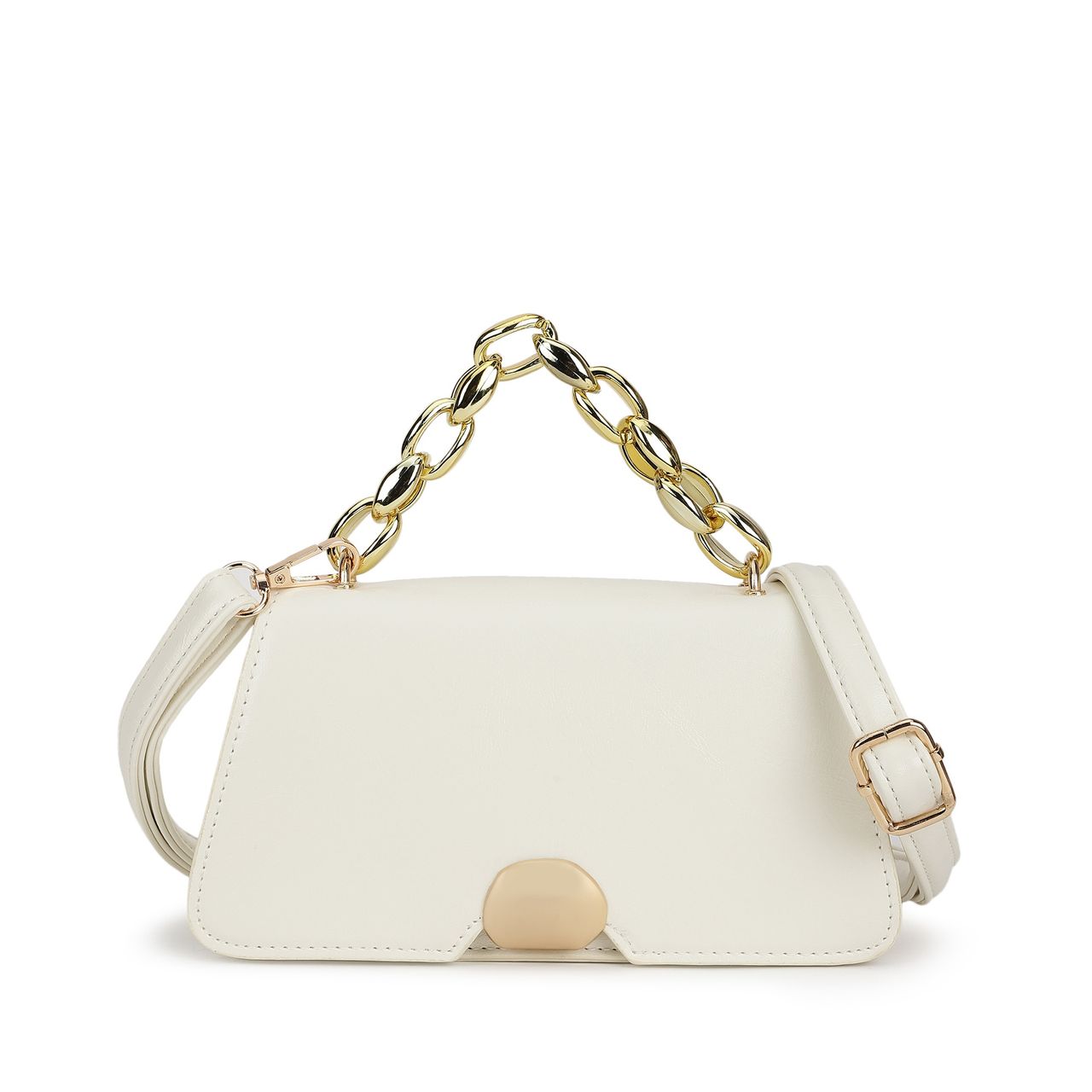 Fastrack Women's Croc Textured Sling Bag | White