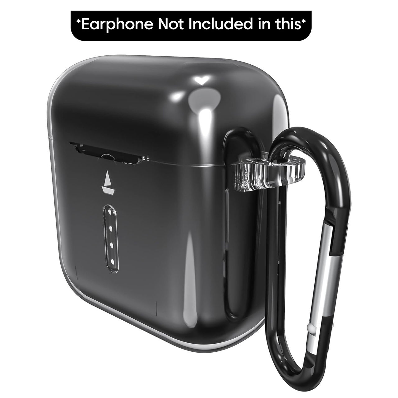 Sounce Silicone Case Cover for Boat Airdopes 141 | Shock-Absorbing | with Keychain & Front LED Visible, Transparent