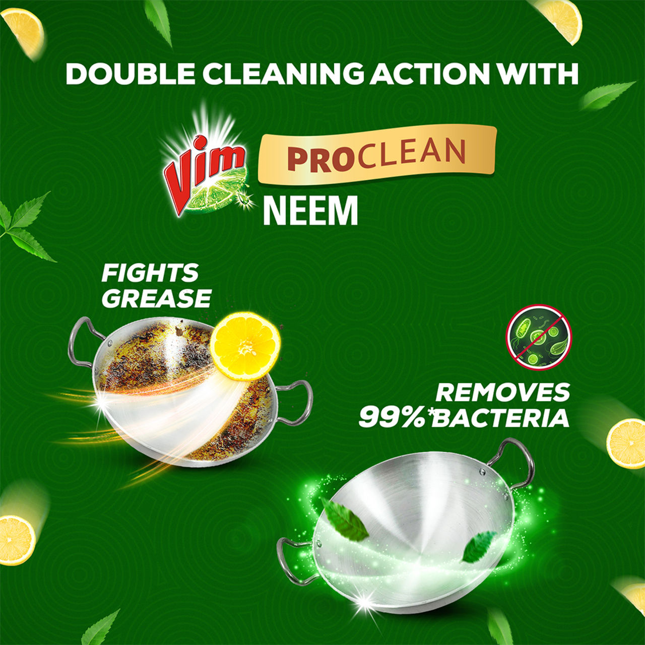 Vim Dishwash Anti Bac Liquid|| Neem 2 l Combo
