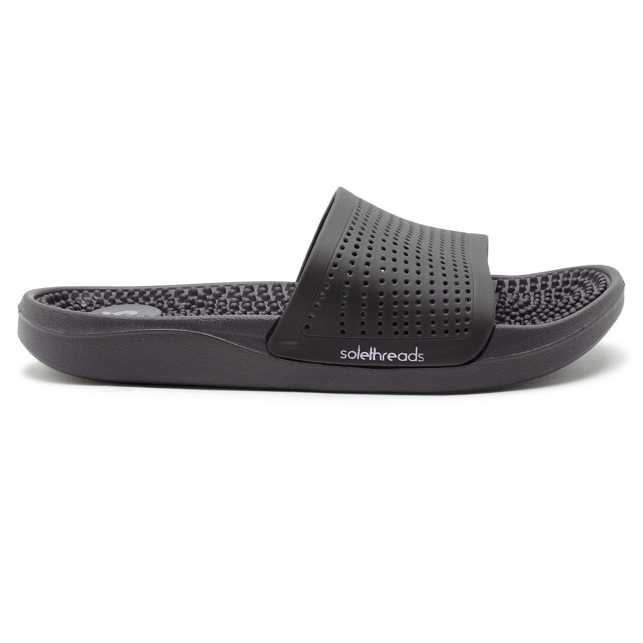 Solethreads Accuwalk Grey Slides for Men | Size - India-UK 7