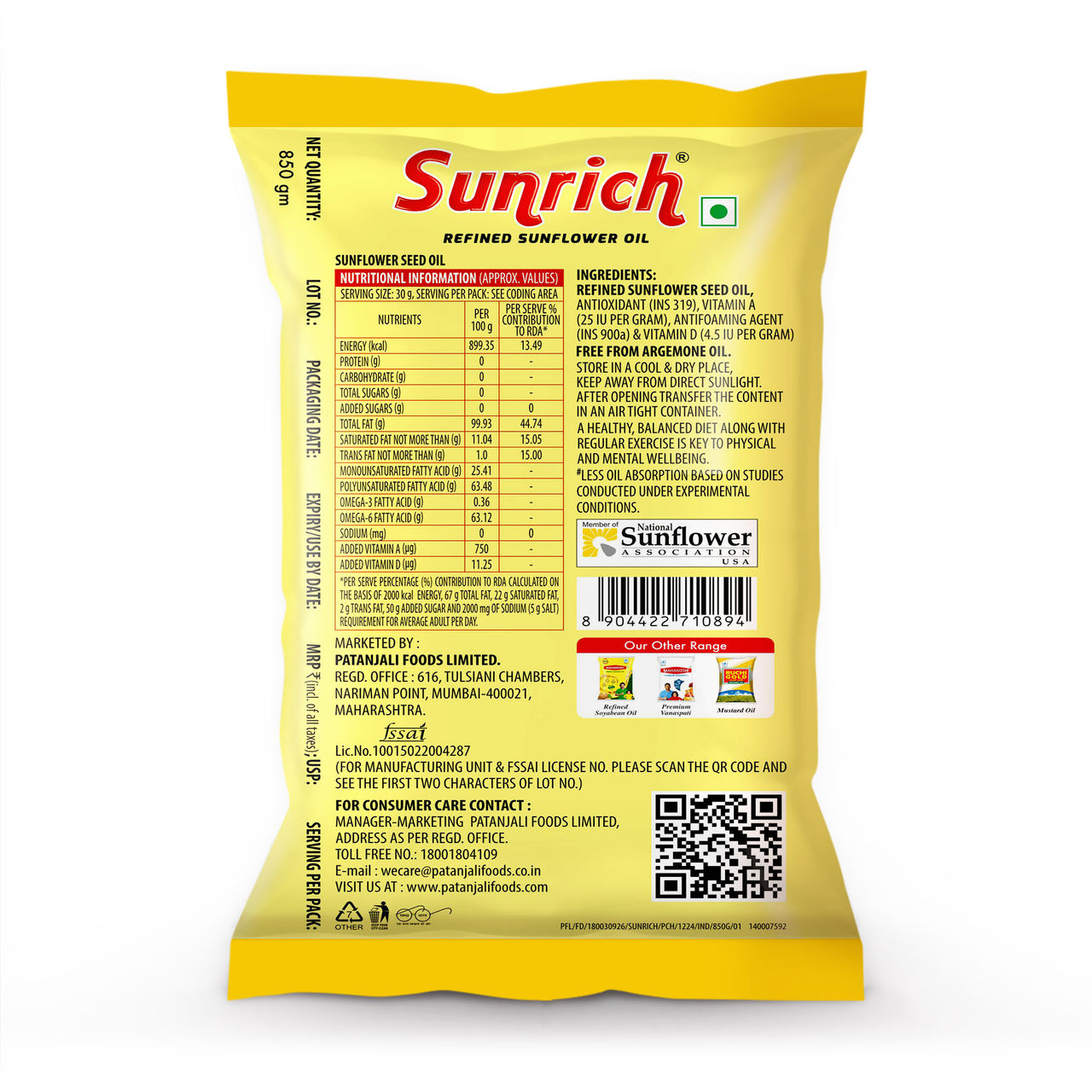 Sunrich Sunflower Oil | Pouch