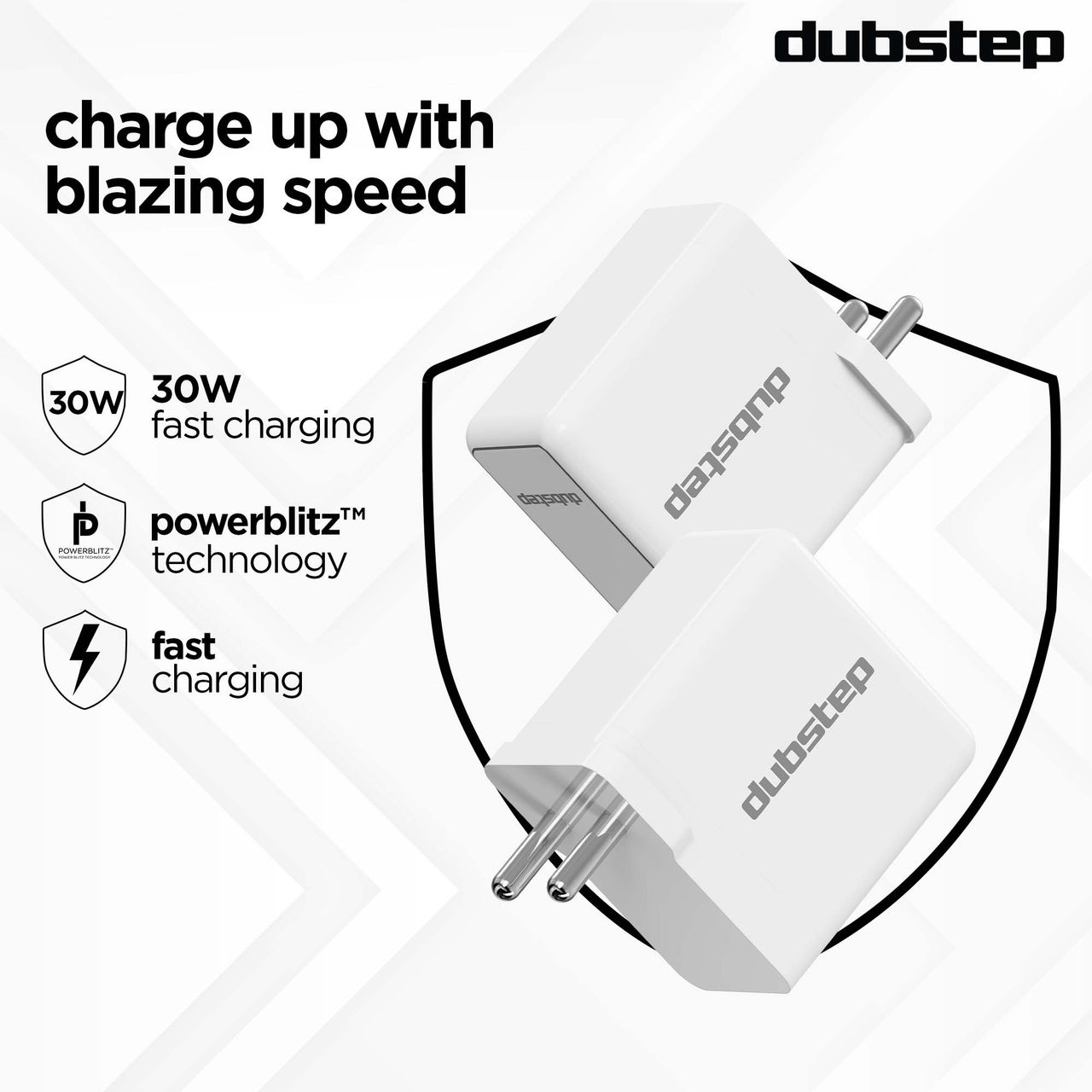 Dubstep All In One 30W 6A Fast Charging Adapter With Cable (Type-C To Type-C)