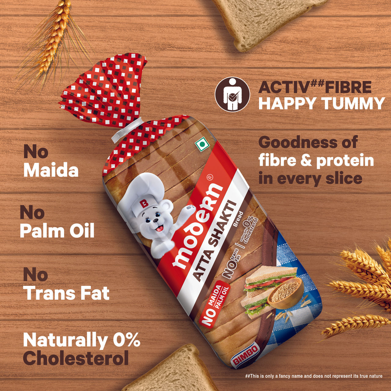 Modern Atta Shakti - Zero Maida Bread (No trans fat) 400 g Combo