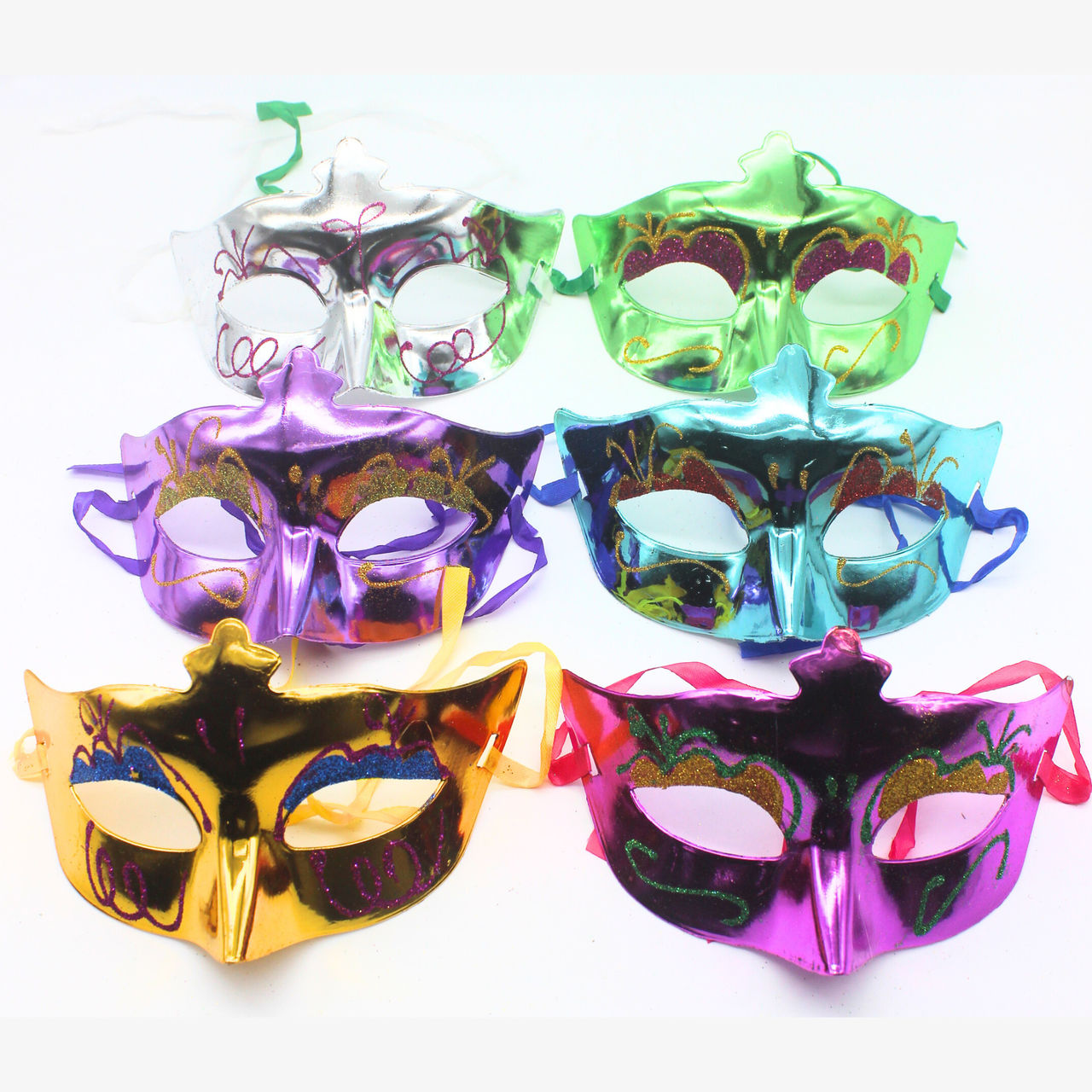 Glitter Eye Mask For Party (Colour May Vary)