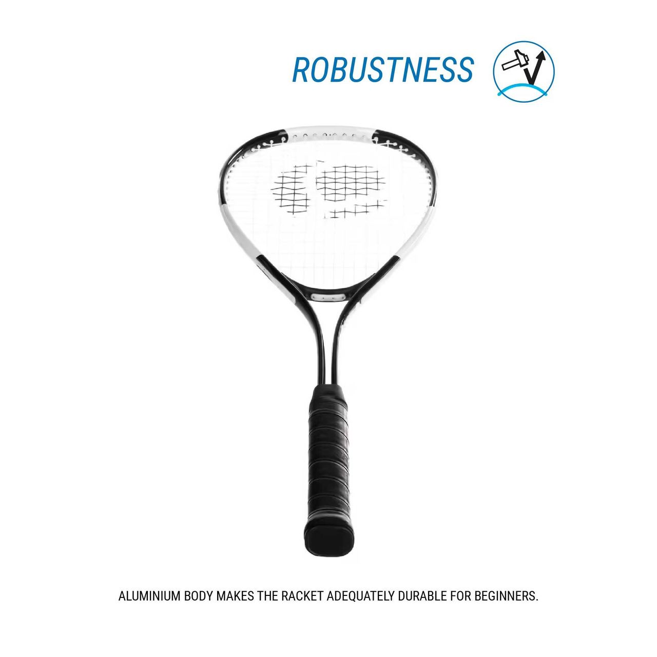 Perfly By Decathlon | Adult Squash Racket, Black