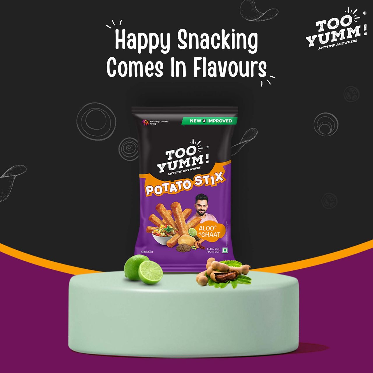 Too Yumm! Aloo Chaat Potato Stix | Munching Snack | On-the-Go Munchies