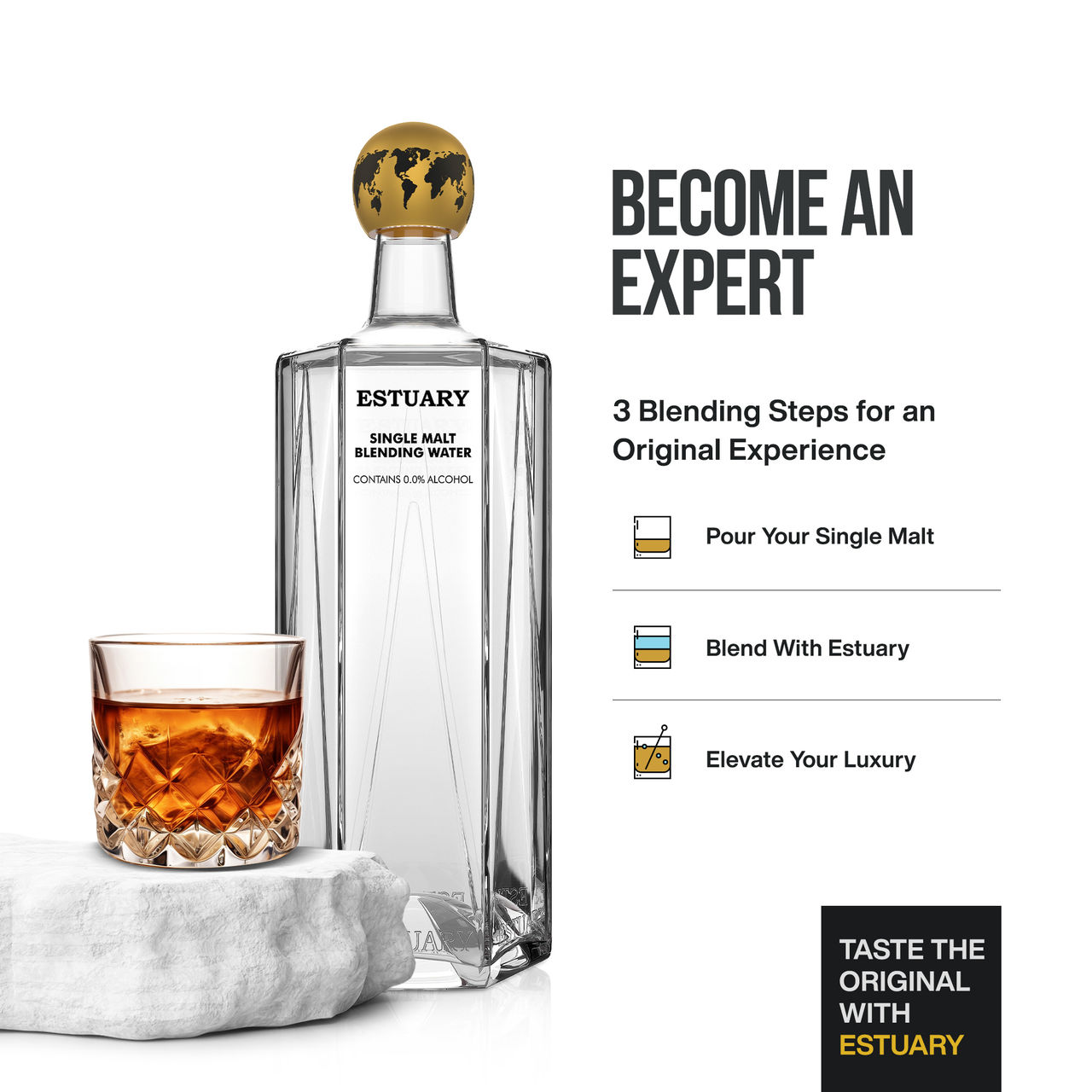 Estuary Single Malt Blending Water 330 ml Combo