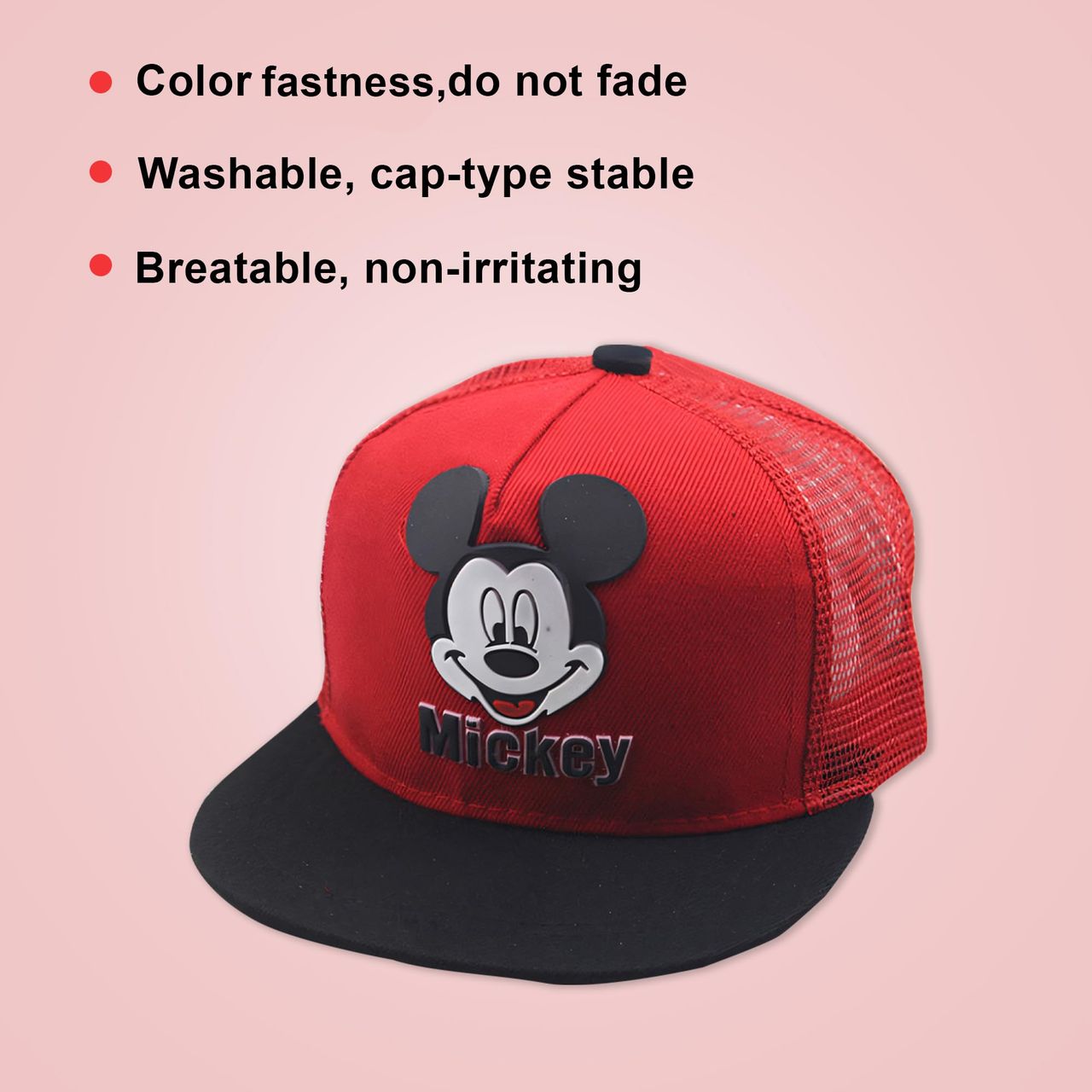 Kuber Industries Unisex 80% Polyester and 20% Cotton Cap | Red - Free Size