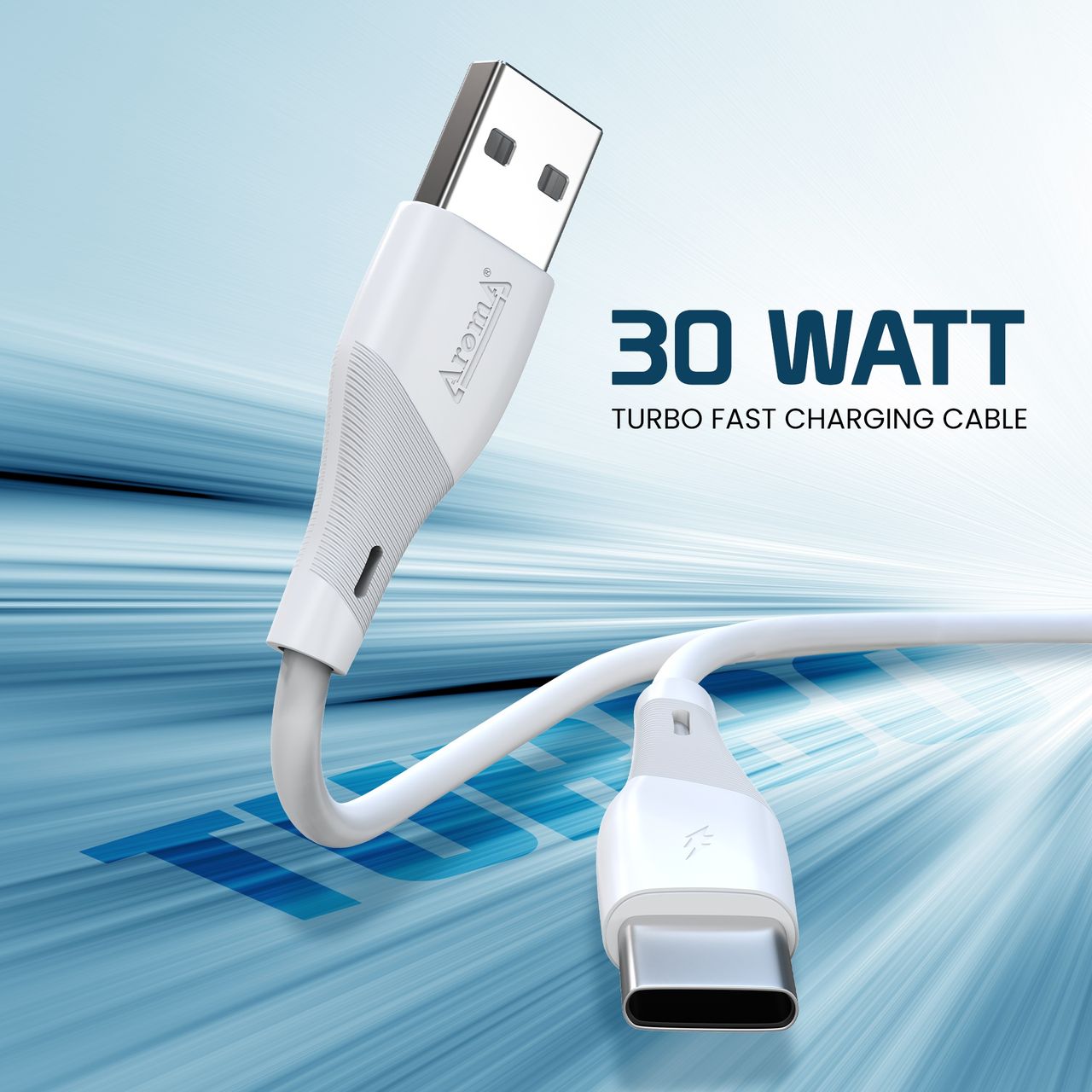 Aroma UC41 | 30W | USB To Micro | 1 m Turbo Fast Flexible Charging Data Cable