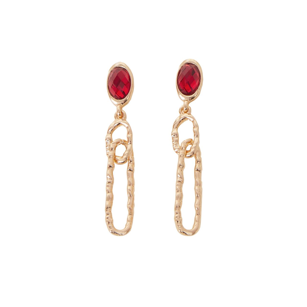 Accessorize London Women's Gem Loop Drop Earrings