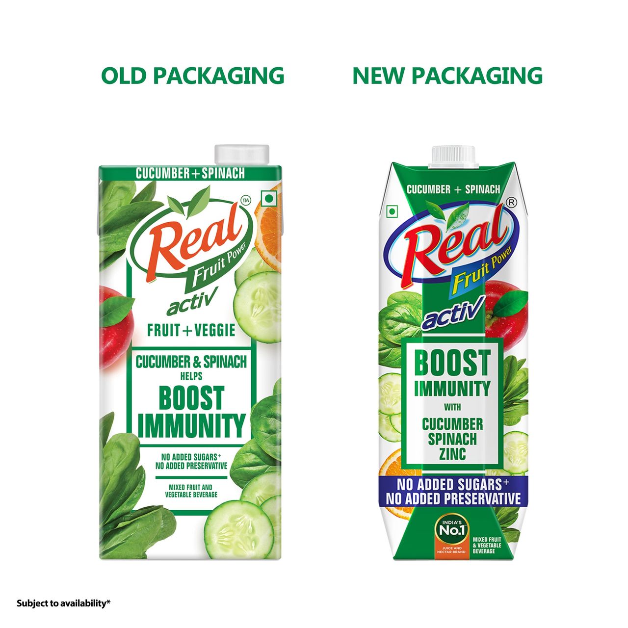 Dabur Real Activ Cucumber Spinach Health Juice