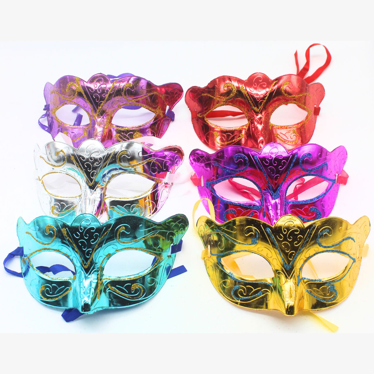 Glitter Eye Mask For Party (Colour May Vary)