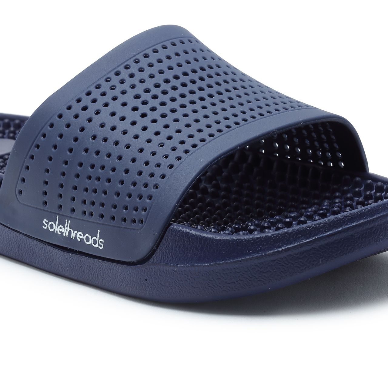 Solethreads Accuwalk Navy Slides for Men | Size - India-UK 9