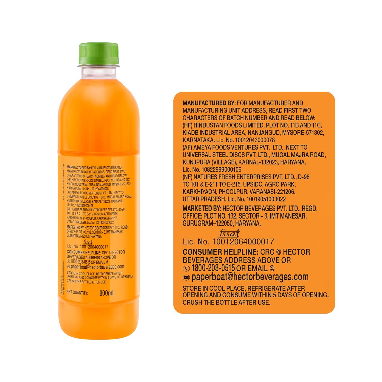 Paper Boat Swing Lively Orange Juice
