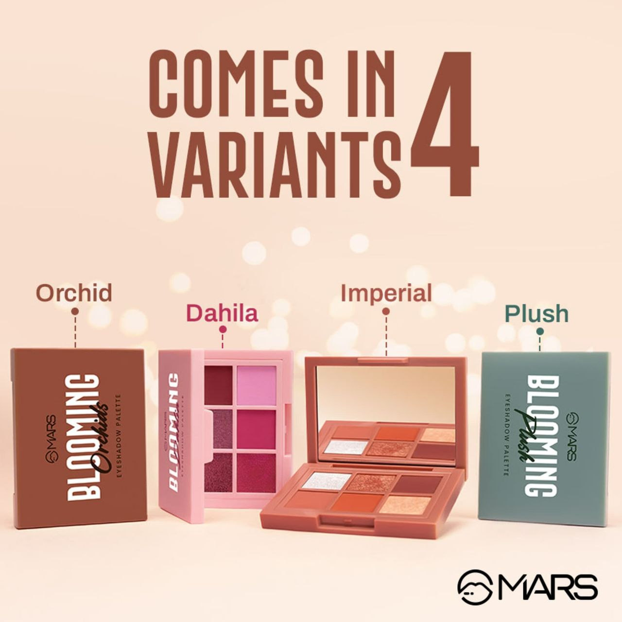 MARS Cosmetics Blooming Matte & Shimmer Eyeshadow Palette (4.8gm) (02-Dahlia)