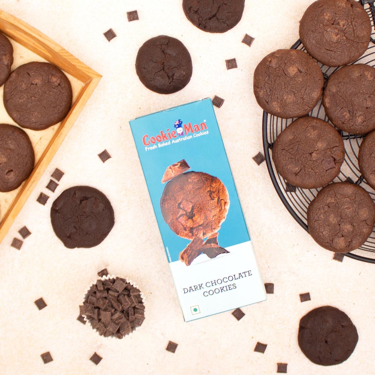CookieMan Dark Chocolate Flavoured Biscuits