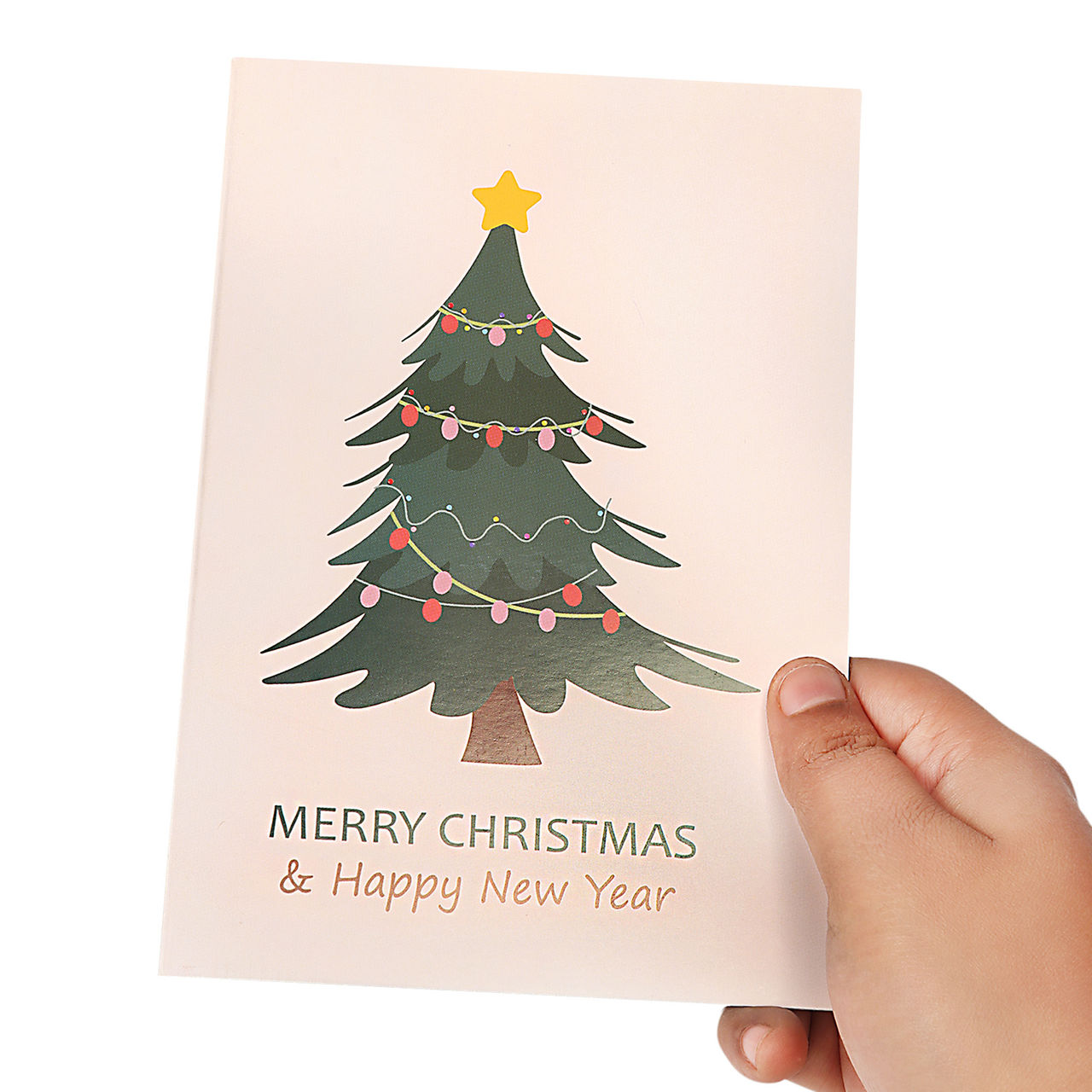 Quace Christmas Tree Seasons Greetings Card