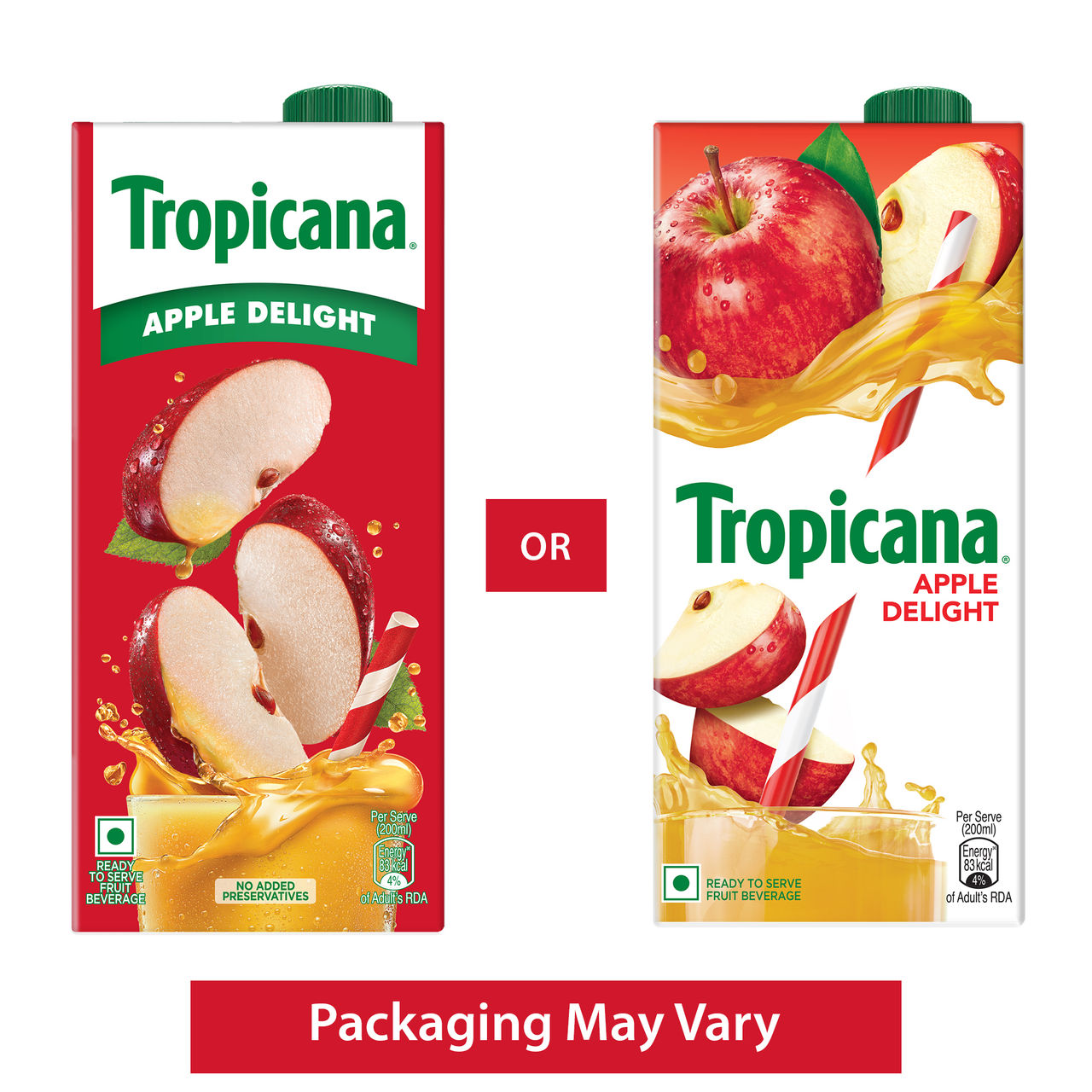 Tropicana Apple Delight Fruit Juice 1 lt 1 l Combo