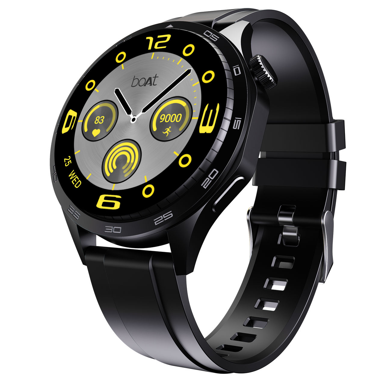 boAt Enigma Radiant Smartwatch | 1.43" AMOLED Display | Functional Crown - Active Black