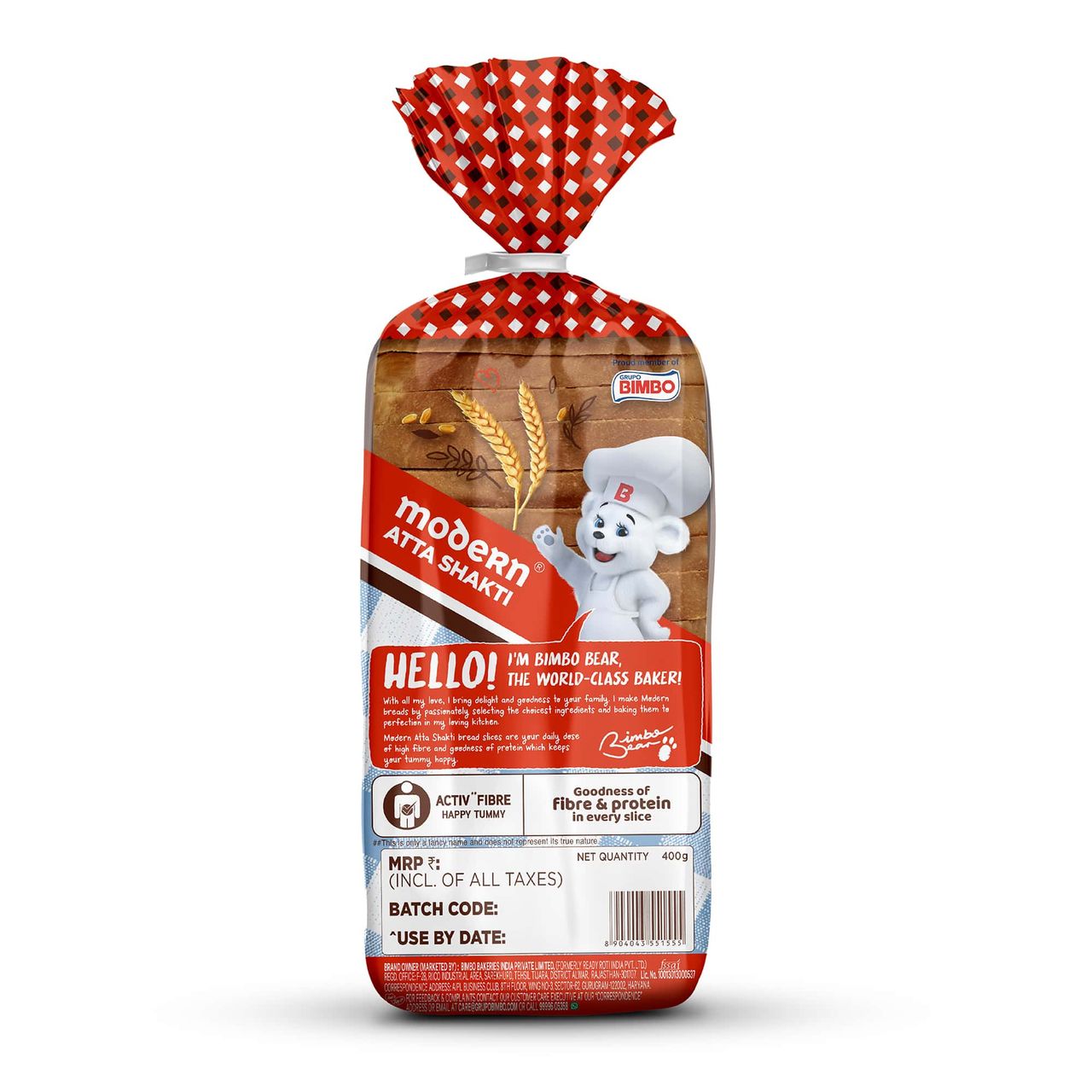 Modern Atta Shakti - Zero Maida Bread (No trans fat) 400 g Combo