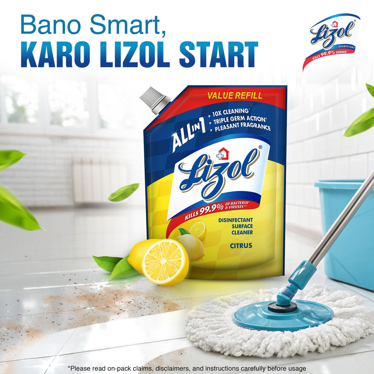 Lizol Citrus Floor Cleaner Liquid