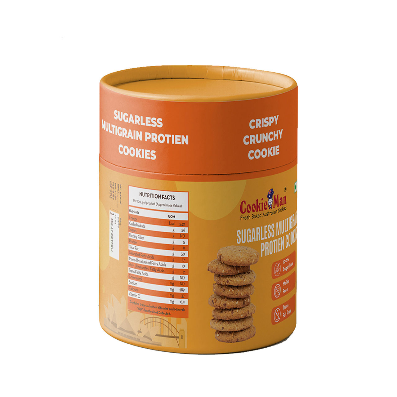 CookieMan Multigrain Sugar Free Biscuits | Maida-free and Trans Fat-free