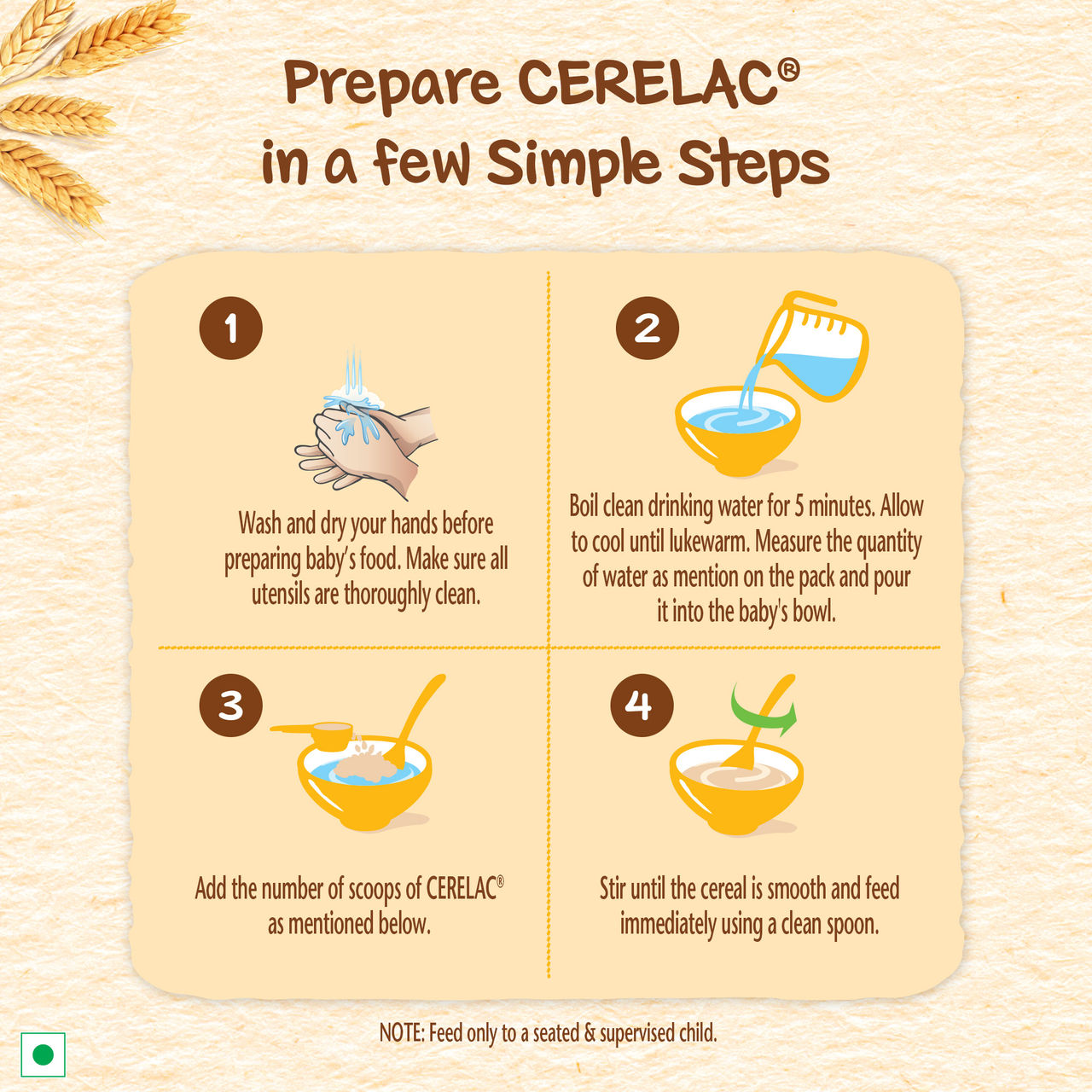 Nestle CERELAC Multigrain & Fruits Baby Food Cereal (Source of Iron & Protein, 12 -24 Months)