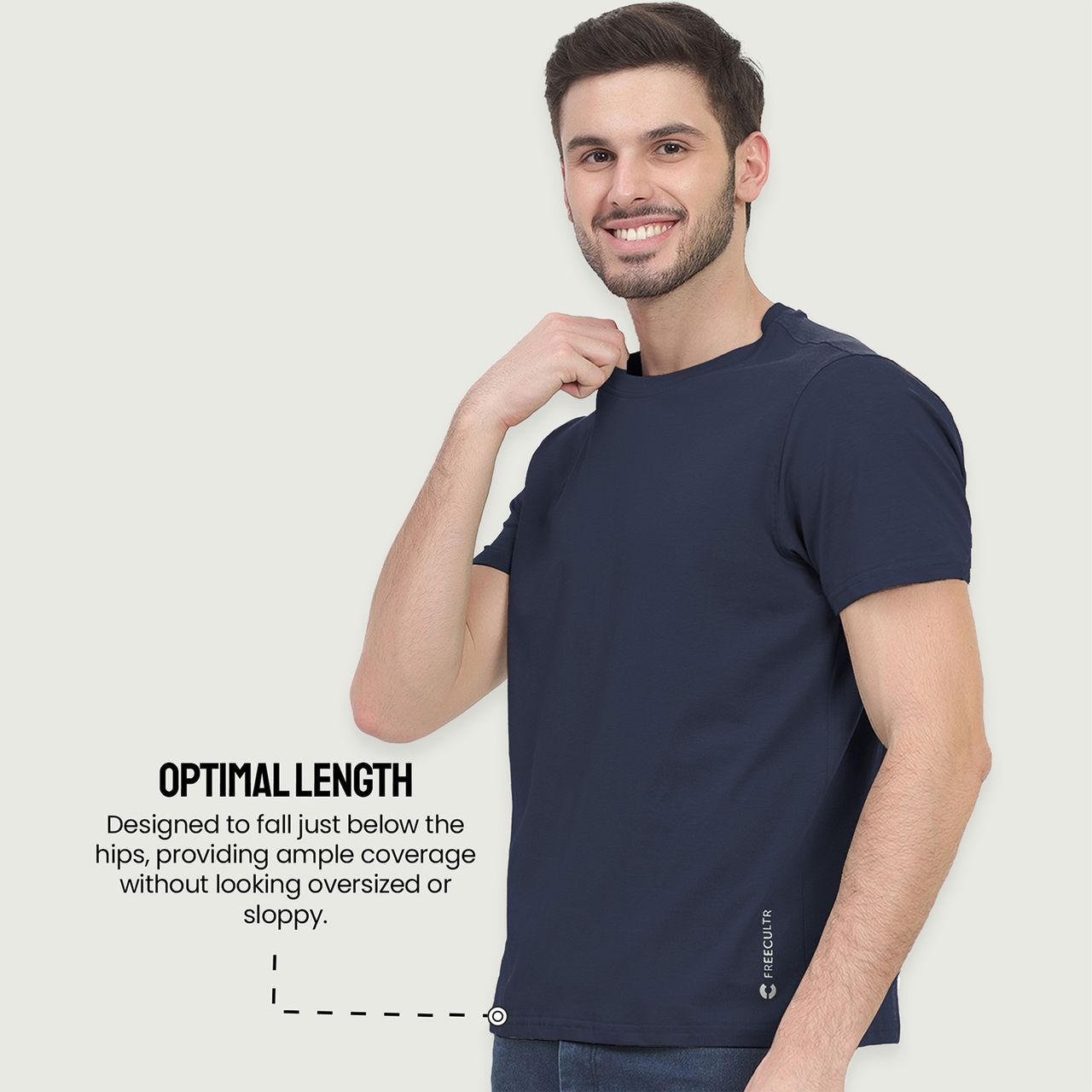 Freecultr Men's Organic Cotton T-shirts | Galaxy Blue | Size S