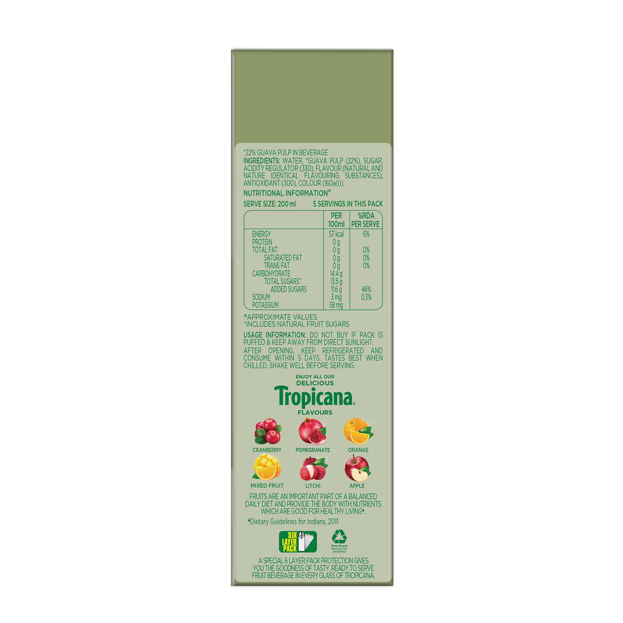 Tropicana Guava Delight Juice Tetrapack 1 l Combo